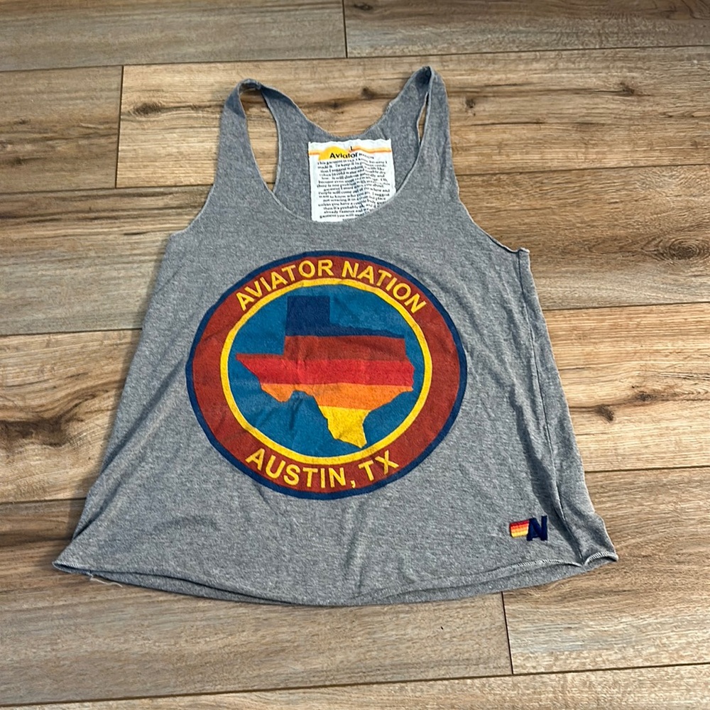 Aviater Nation Grey Tank
